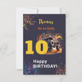 Klaar om monstertruck donker te laten vallen. kaart