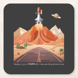 Klaar om naar Mars te gaan Kartonnen Onderzetters