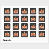 Klaar om naar Mars te gaan Vierkante Sticker (Vel)