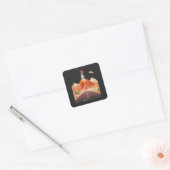 Klaar om naar Mars te gaan Vierkante Sticker (Envelop)