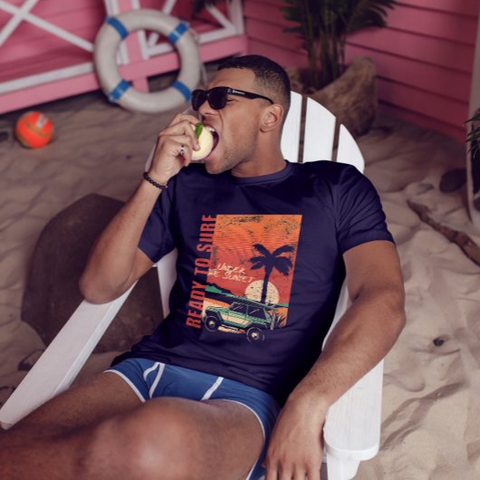 Klaar om onder de zonsondergang te Surven T-shirt