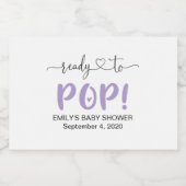 Klaar om Paarse mini mousserende wijnfleslab te Po Sparkling Wijnetiket (Enkel label)