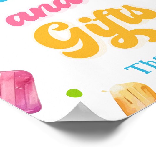 Klaar om Pop Baby shower boeken en geschenken Poster (Hoek)