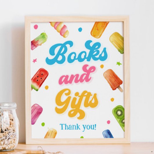 Klaar om Pop Baby shower boeken en geschenken Poster