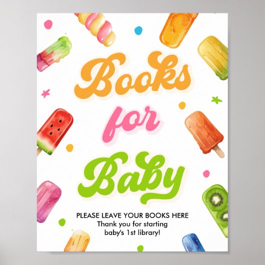 Klaar om Pop Baby shower Boeken voor Baby Poster (Voorkant)