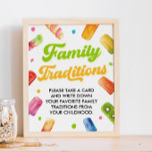 Klaar om Pop Baby shower Familie Tradities Game Poster