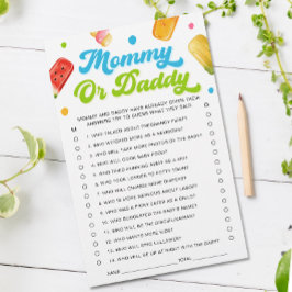 Klaar om Pop Baby shower Guess Who Game