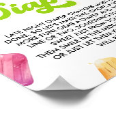 Klaar om Pop Baby shower Late Night Luiers Game Poster (Hoek)