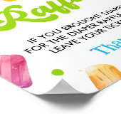 Klaar om Pop Baby shower Luier Raffle Poster (Hoek)