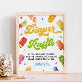 Klaar om Pop Baby shower Luier Raffle Poster