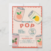 Klaar om Pop Fruit Soda Pop Cans Roze Baby shower Kaart (Voorkant)
