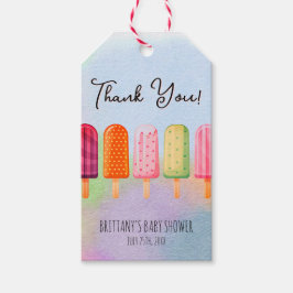 Klaar om Pop Popsicle Baby shower Dank u Cadeaulabel