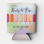 Klaar om Pop Popsicle Baby shower gunst Blikjeskoeler (Voorkant)