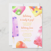 Klaar om Pop Popsicle Waterverf Baby shower Kaart (Voorkant)