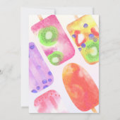 Klaar om Pop Popsicle Waterverf Baby shower Kaart (Achterkant)