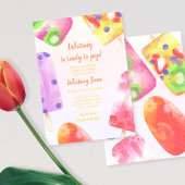 Klaar om Pop Popsicle Waterverf Baby shower Kaart