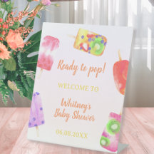 Klaar om Pop Popsicle Waterverf Baby shower