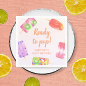 Klaar om Pop Popsicle Waterverf Baby shower Servet