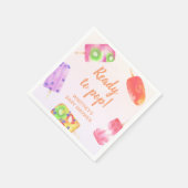 Klaar om Pop Popsicle Waterverf Baby shower Servet (Hoek)
