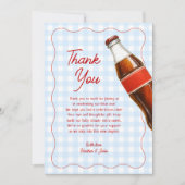 Klaar om Pop Soda Pop Boy Baby shower Bedankkaart (Voorkant)