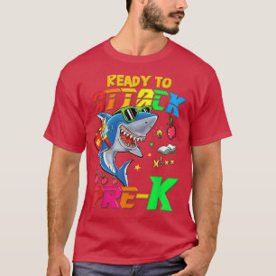 Klaar om Pre-K Haai aan te vallen Terug naar schoo T-shirt