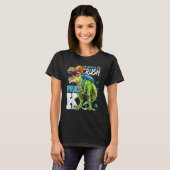 Klaar om pre-k Rex Dinosaur terug te trekken naar T-shirt (Voorkant volledig)