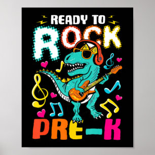 Klaar om PreK Dinosaur terug te gooien naar school Poster