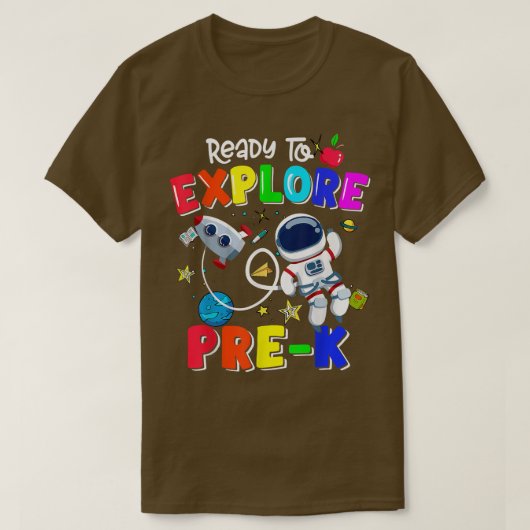 Klaar om PreK terug naar School Boy Loves Astr te T-shirt (Design voorkant)