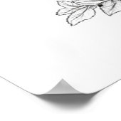 Klaar om Rozen in een VasePoster te kleuren Poster (Hoek)