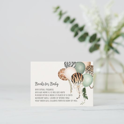 Klaar om Safari-boeken te Poppen voor Baby Kaart a (Staand voorkant)