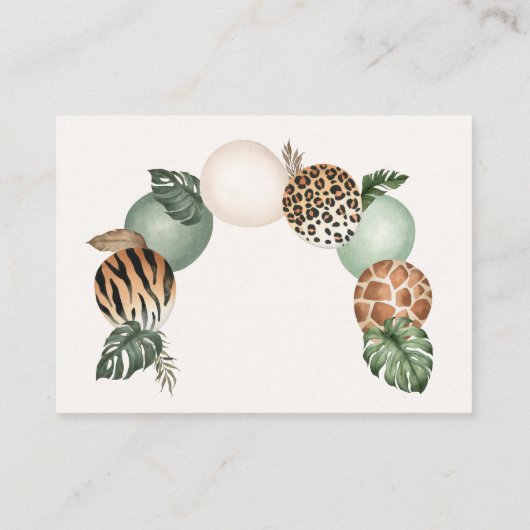 Klaar om Safari-boeken te Poppen voor Baby Kaart a (Achterkant)