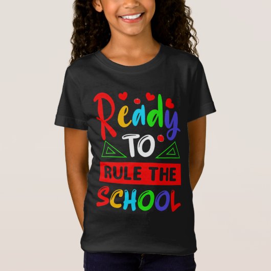 Klaar om school te besturen t-shirt (Voorkant)