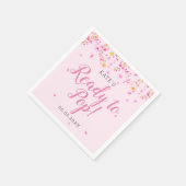 Klaar om te baren Baby Meisje Shower Roze Bloesem Servet (Hoek)