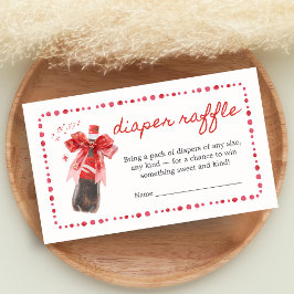 Klaar om te baren Baby Shower Luier Raffle Informatiekaartje