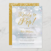 Klaar om te baren First Snowflakes Baby Shower Kaart (Voorkant / Achterkant)