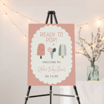 Klaar om te baren Roze Baby Shower Welkom Bord