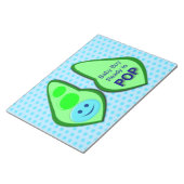 Klaar om te barsten Baby Boy Blauwe Erwt Notitieblok (Schuin)