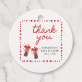 Klaar om te barsten Baby Shower Bedankjes Labels (Voorkant)