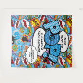 Klaar om te barsten Baby Shower Blauw Foto Achterg Wandkleed (Voorkant (horizontaal))