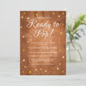 Klaar om te barsten Baby Shower Gouden Harten Rust Kaart (Staand voorkant)