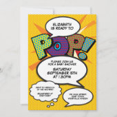 Klaar om te barsten Baby Shower Modern Comic Fun Kaart (Voorkant)