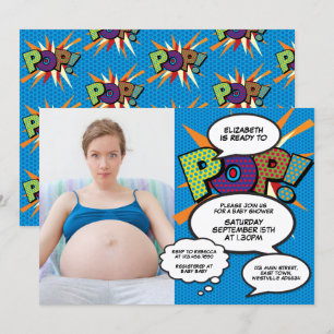 Klaar om te barsten Baby Shower Modern Fun Jongen Kaart
