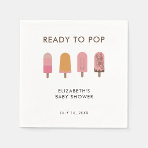 Klaar om te barsten Baby Shower Popsicles Schattig Servet