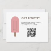 Klaar om te barsten Baby Shower QR Code Cadeau Reg Kaart (Achterkant)