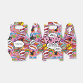 Klaar om te barsten Baby Shower Roze Stripboek Bedankdoosjes (Uitgevouwen)