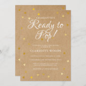 Klaar om te barsten Baby Shower / Strooi Gouden Ha Kaart (Voorkant / Achterkant)