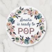 Klaar om te barsten Baby Shower Strooi Popcorn Mou Bedankjes Labels (Achterkant)
