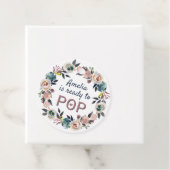 Klaar om te barsten Baby Shower Strooi Popcorn Mou Bedankjes Labels (In situ)