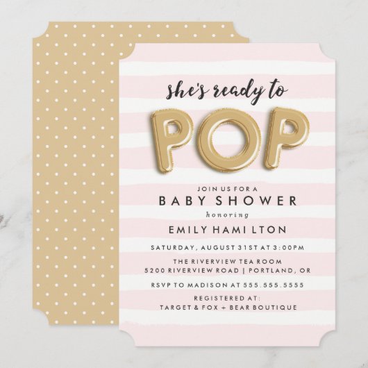 Klaar om te barsten | Baby Shower Uitnodiging (Voorkant / Achterkant)