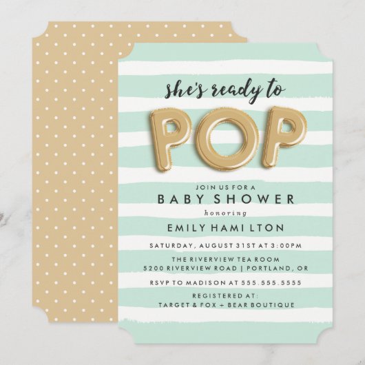 Klaar om te barsten | Baby Shower Uitnodiging (Voorkant / Achterkant)
